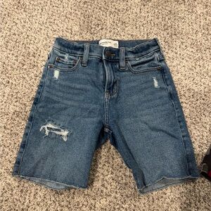 Abercrombie Kids Blue Denim Distressed Shorts